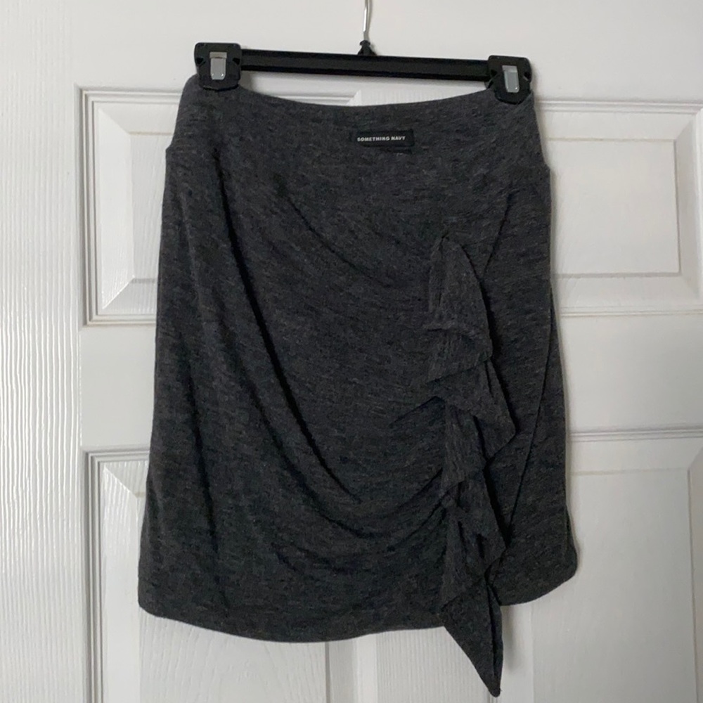 Gray Something Navy Skirt